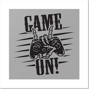 Game On black text version Posters and Art